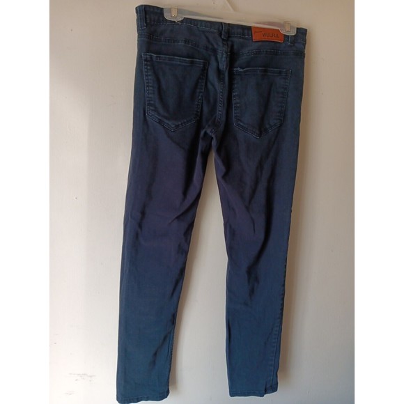 Men’s Wulful Jeans Black 32x39 Faded Black 5 Pocket Slim - Picture 5 of 16